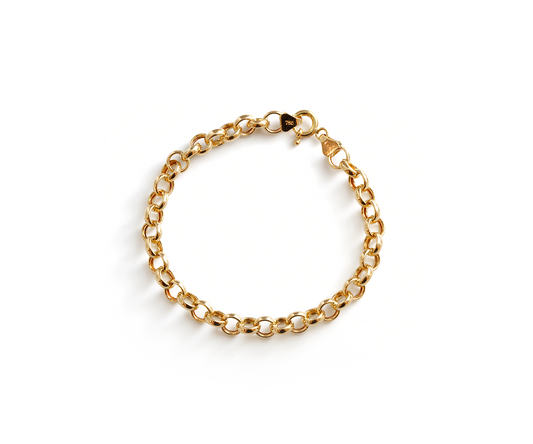 Pulseira Elo Português em Ouro Amarelo 18K com 19 cm