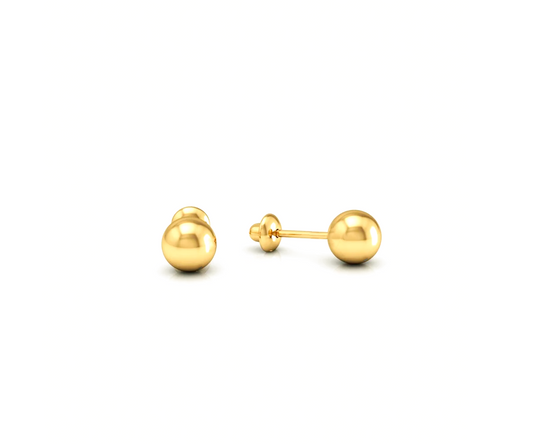 Brinco Bolinha 2,5mm Ouro Amarelo 18K