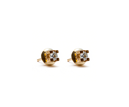 Brinco Ponto de Luz c/Diamantes Ouro Amarelo 18K