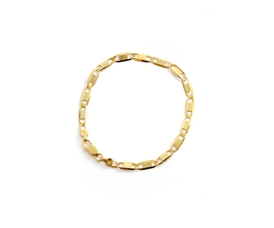 Pulseira piastrine 22cm ouro amarelo 18k750 b57