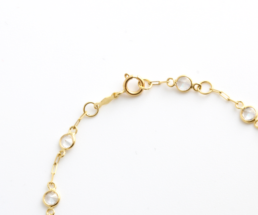 Pulseira Chapinha Infantil em Ouro Amarelo 18K