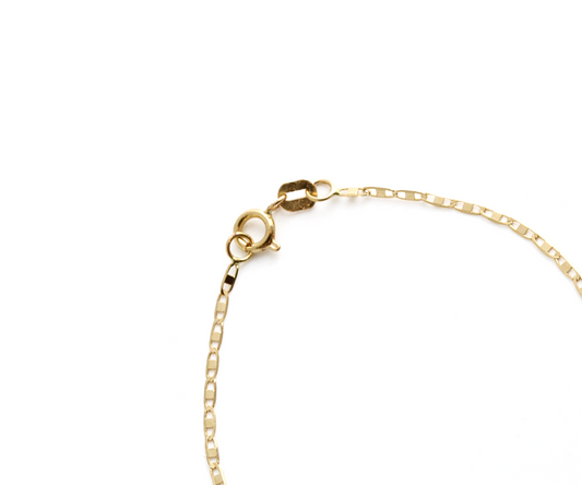 Pulseira Chapinha Infantil Piastrine em Ouro Amarelo 18K